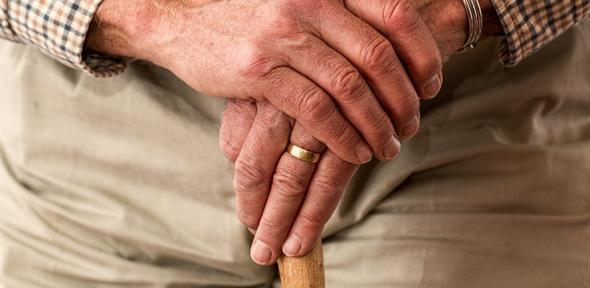 Elderly man's hands