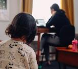 Child and mother during lockdown